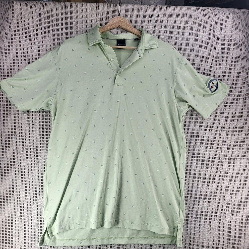 Dunning Polo Shirt Mens Medium Golf Embroidered Crest Performance Top‎